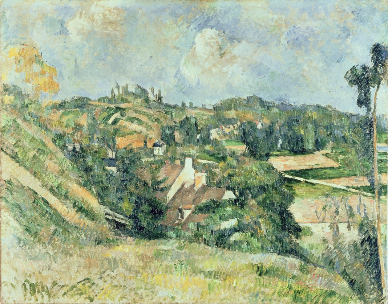 Auvers-sur-Oise, seen from the Val Harme, 1879-82  by Paul Cézanne
