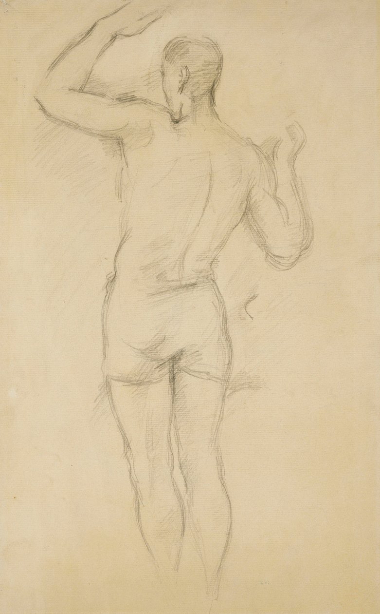 Ayakta Duran; Ayakta Yıkanan, c. 1885-88 by Paul Cézanne