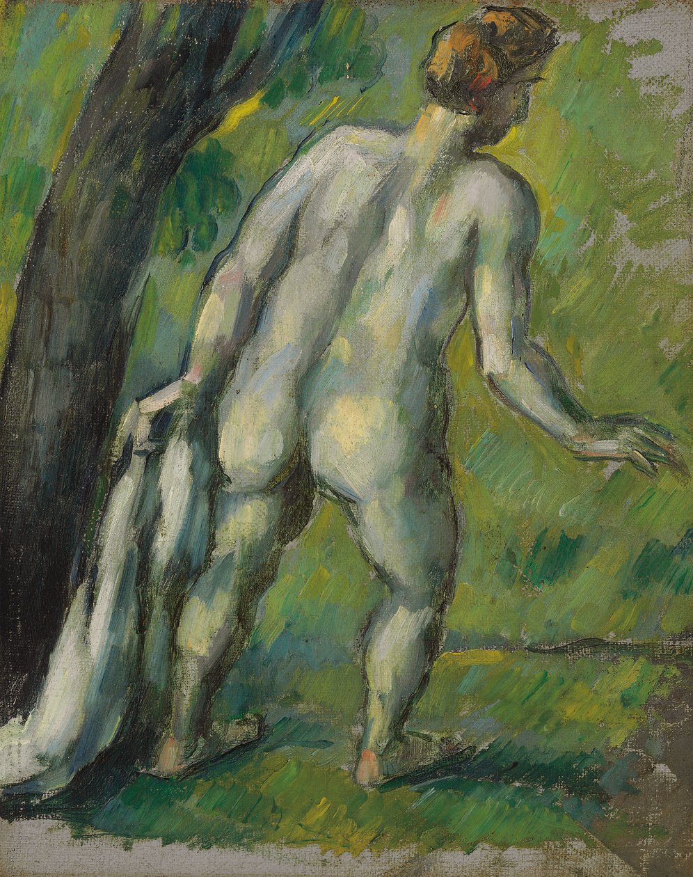 Bather, Arkadan Görünüm; Yüzücü, arkadan bakıldığında, 1877-1878 by Paul Cézanne