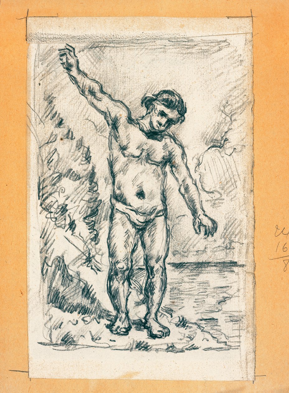 Kolları açılmış yüzücü, c.1874-77 by Paul Cézanne
