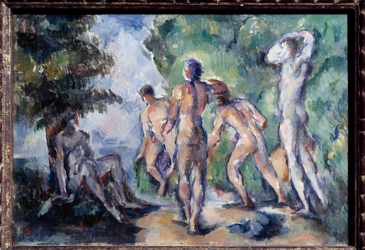 Yıkananlar Tablosu Paul Cezanne (1839-1906) 1895 Güneş. 0,22x0,33 m Lyon, Güzel Sanatlar Müzesi - Yıkananlar. Paul Cezanne