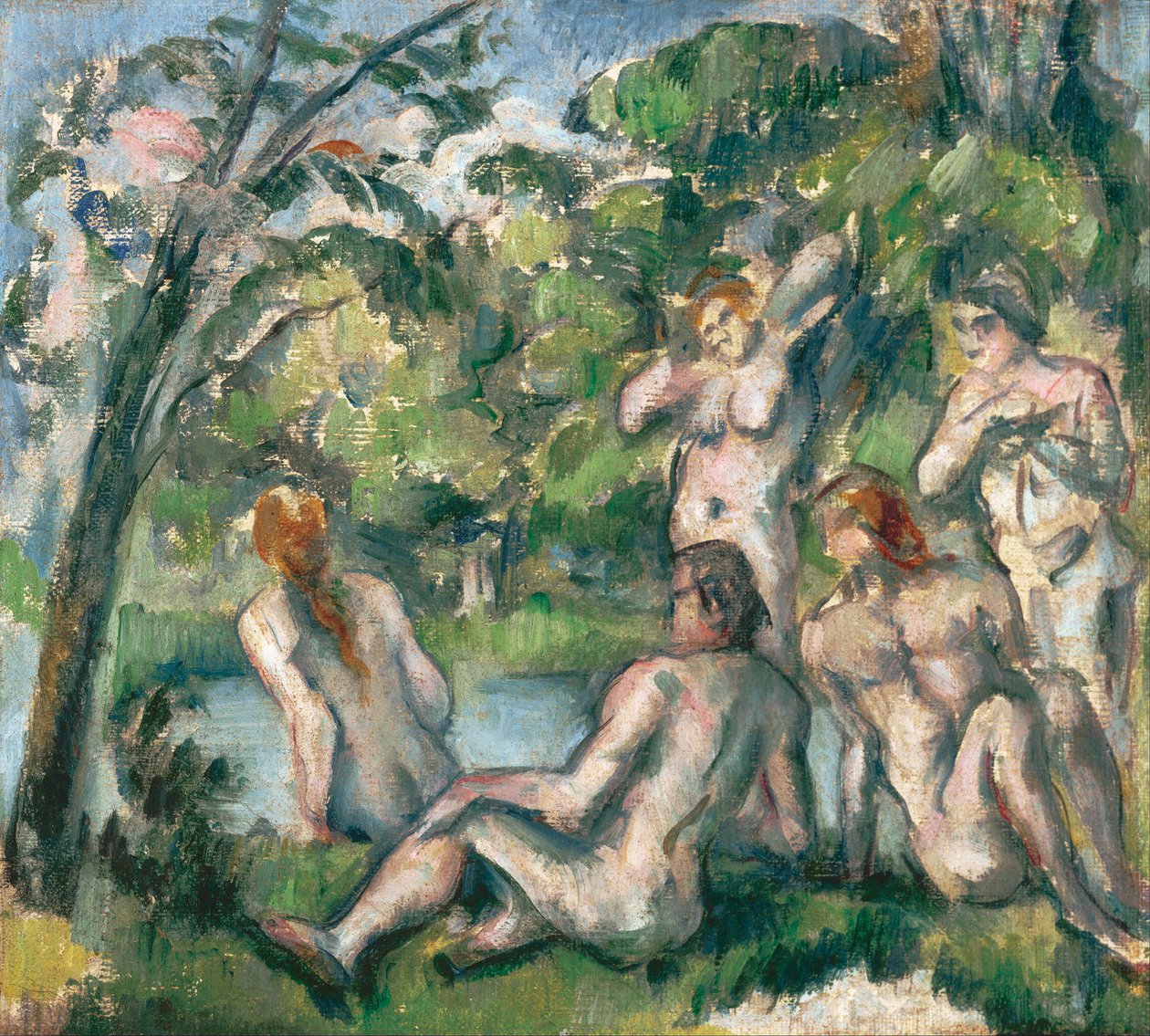 Cezanne ile Yıkananlar, Paul (1839-1906) by Paul Cézanne