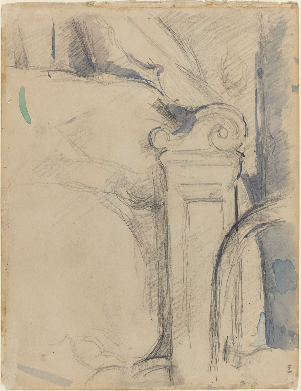 Yatak direği [verso] by Paul Cézanne