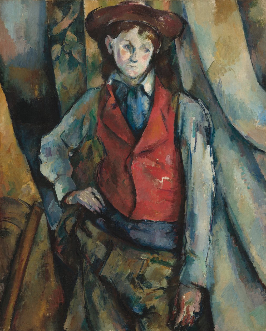 Kırmızı Yelekli Çocuk by Paul Cézanne