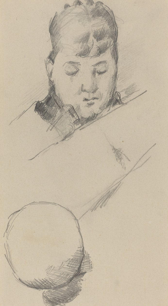 Madam Cézanne büstü [verso] by Paul Cézanne