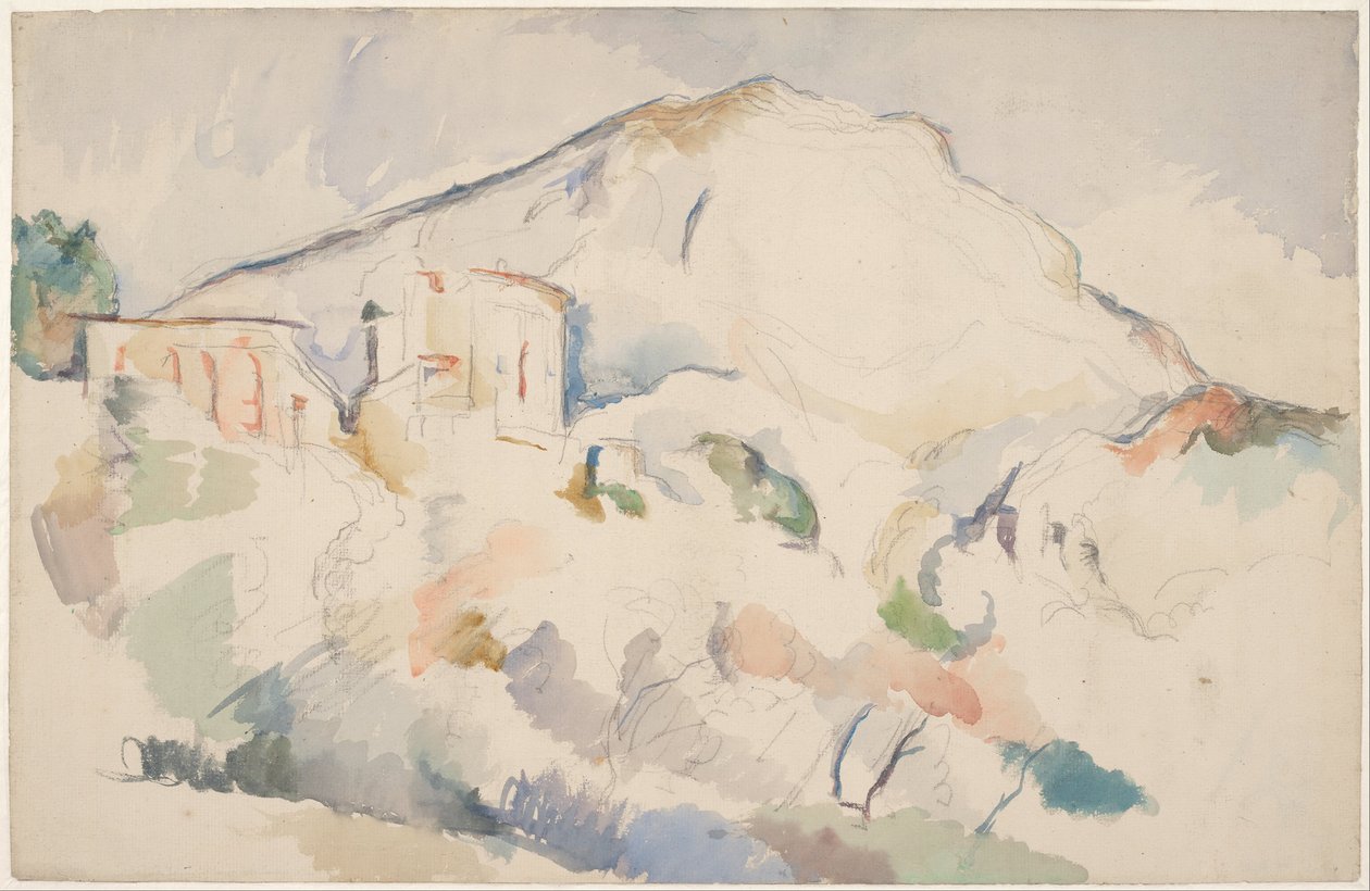 Château Noir ve Mont Sainte-Victoire, c. 1890-1895 by Paul Cézanne