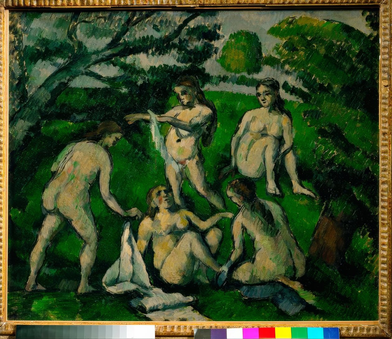 Beş yüzücü by Paul Cézanne