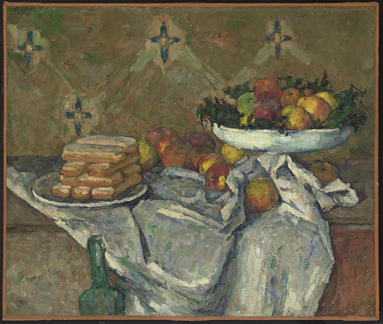 Meyve tabağı ve bisküvi tabağı, 1877 dolayları (tuval üzerine yağlı boya) by Paul Cézanne