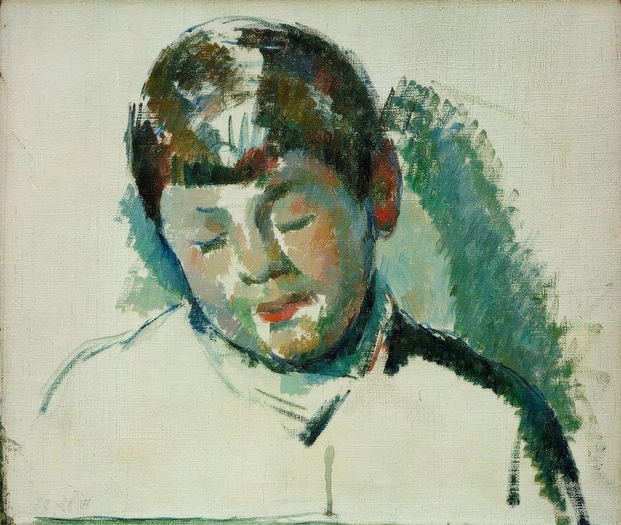 Sanatçının oğlunun portresi için eskiz by Paul Cézanne