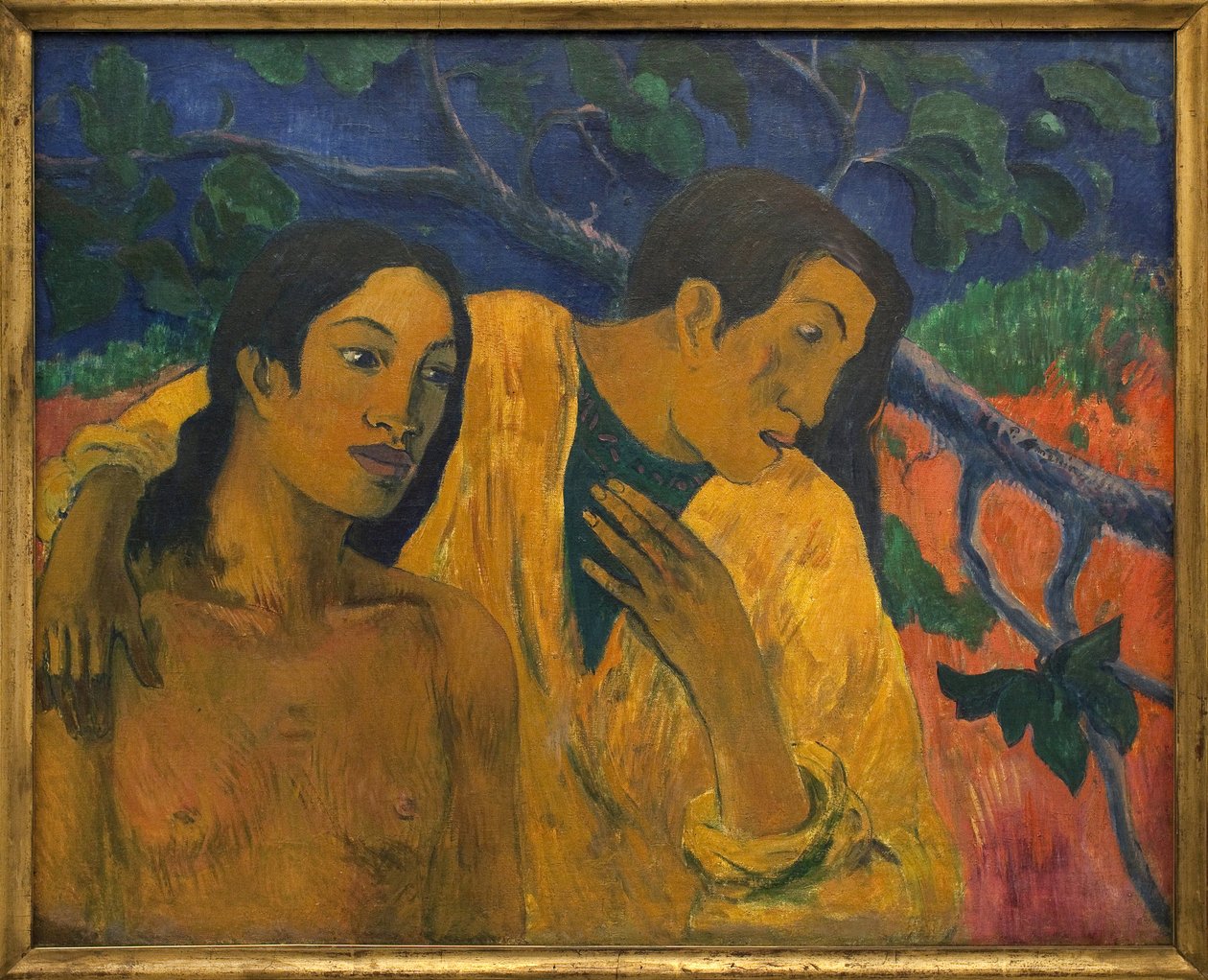 Uçuş (Tahit idili). Paul Gauguin (1848-1903), Tuval Üzerine Yağlıboya Tablo by Paul Cézanne