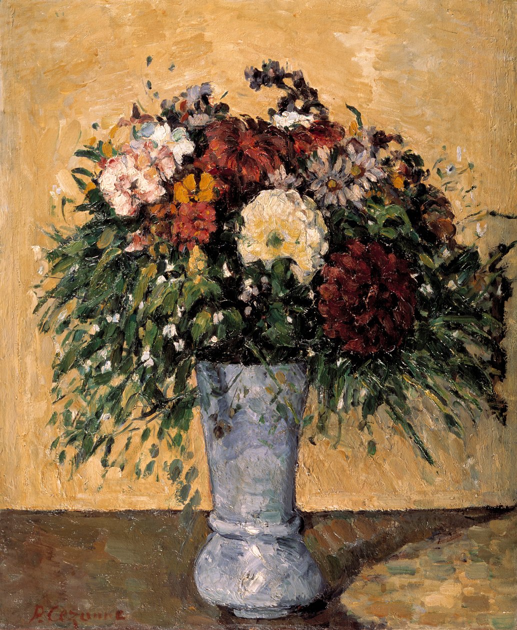 Mavi Vazoda Çiçekler, 1873-1875 by Paul Cézanne