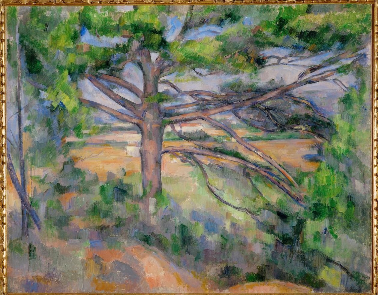 Büyük çam ve kırmızı toprak by Paul Cézanne