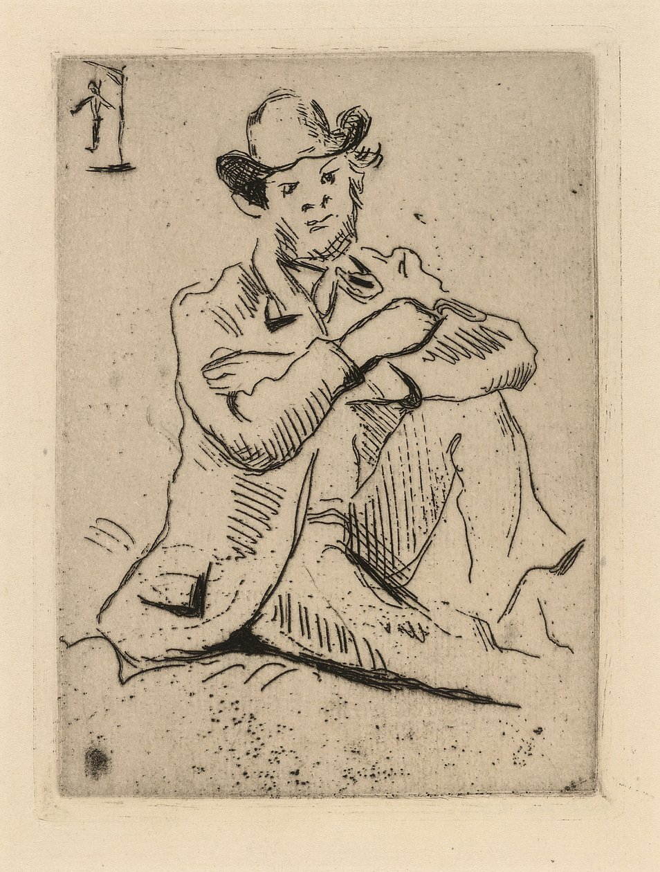 Guillaumin Asılan Adam ile by Paul Cézanne