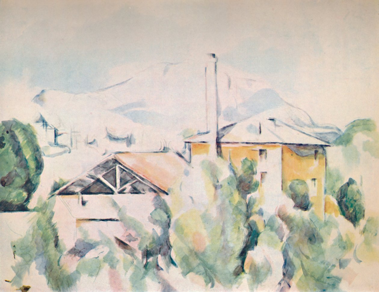 Manzaradaki Evler, 1923 by Paul Cézanne
