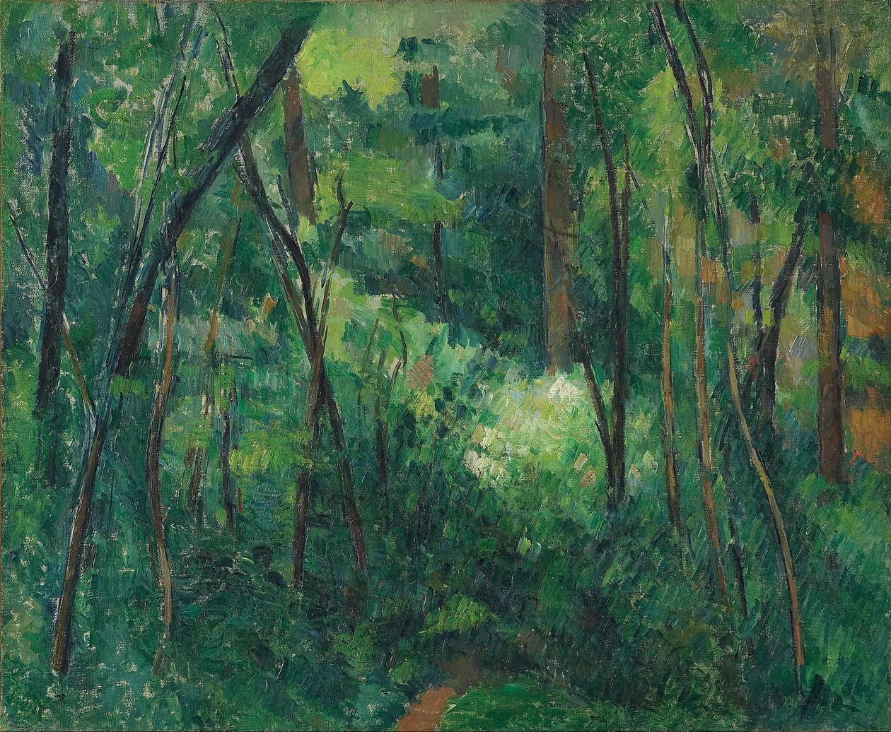 Bir ormanın içi, yaklaşık 1885 by Paul Cézanne