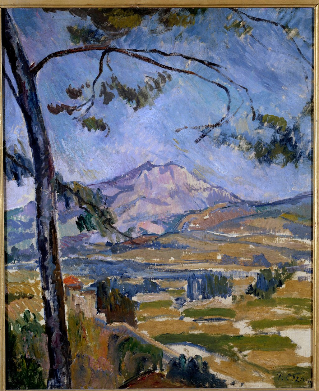 Sainte Victoire Dağı Tablosu Paul Cezanne (1839-1906) 19. yüzyıl. Boyut 0,55 x 0,45 m Paris, Musee d