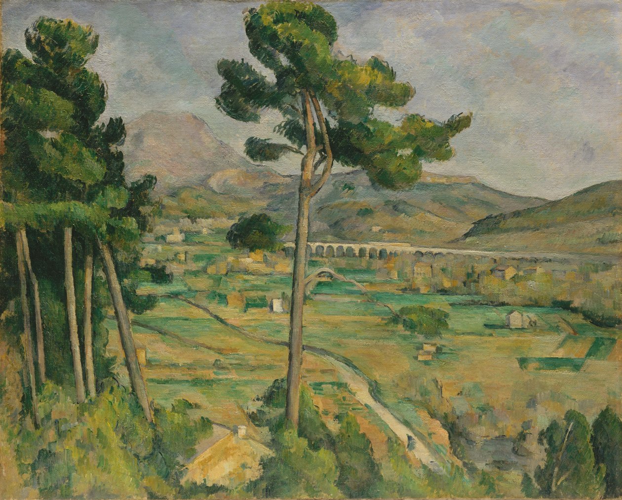Mont Sainte-Victoire ve Arc River Valley Viyadüğü, 1882-85. by Paul Cézanne