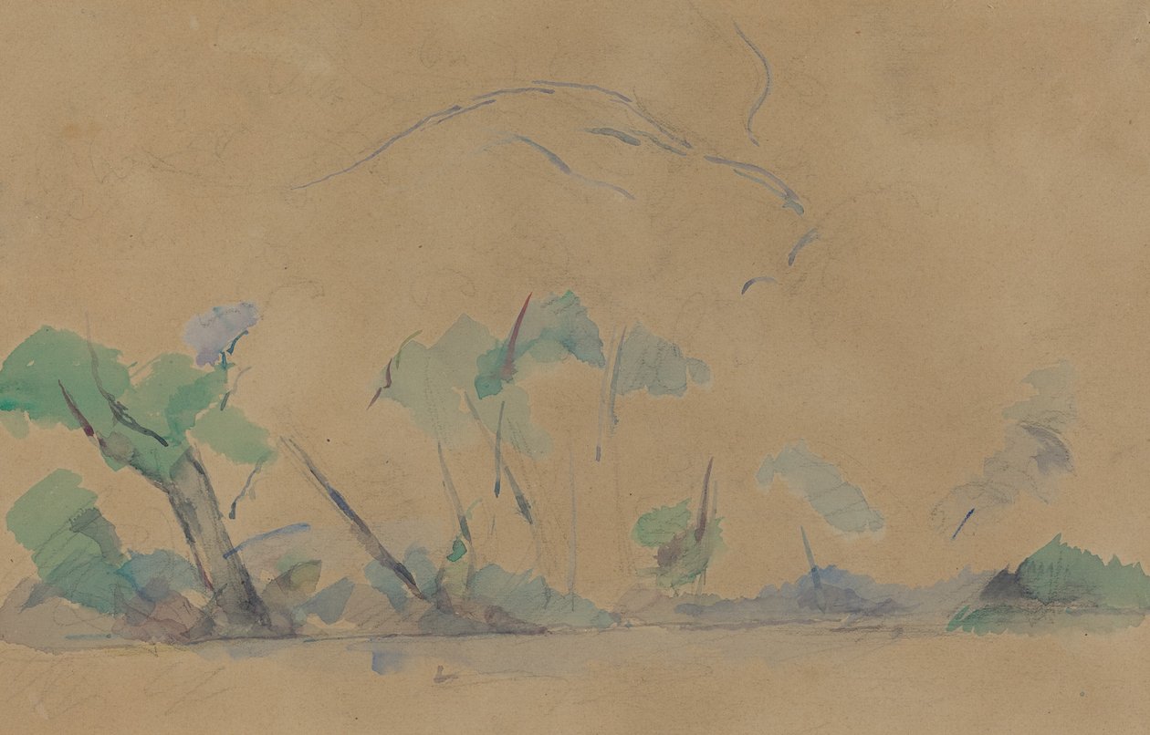 Sainte-Victoire Dağı [ön] by Paul Cézanne