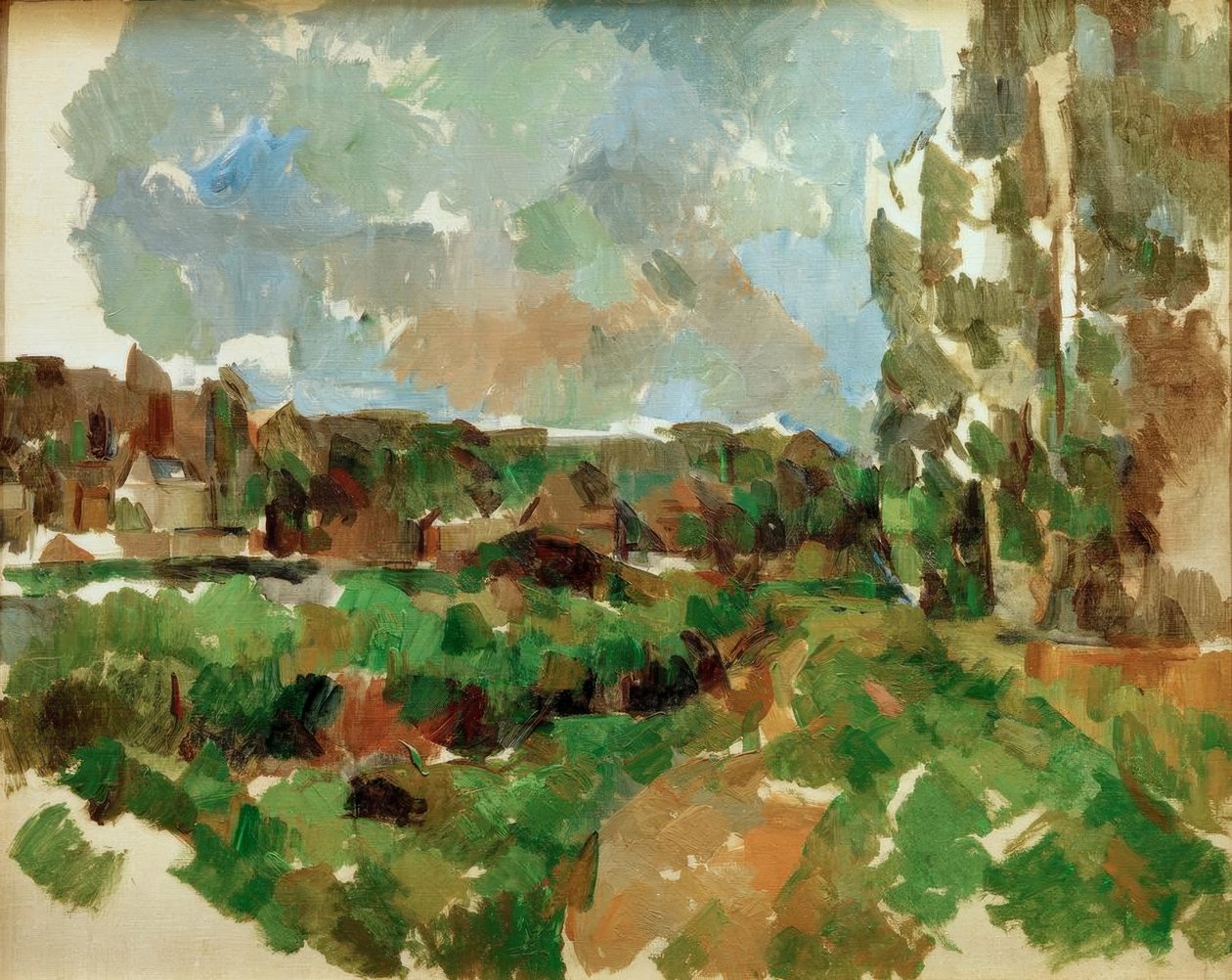 Nehir kenarındaki manzara by Paul Cézanne