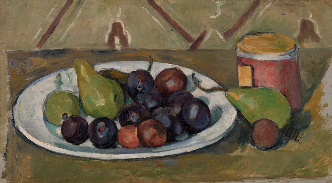 Meyveli ve Konserveli Tabak by Paul Cézanne