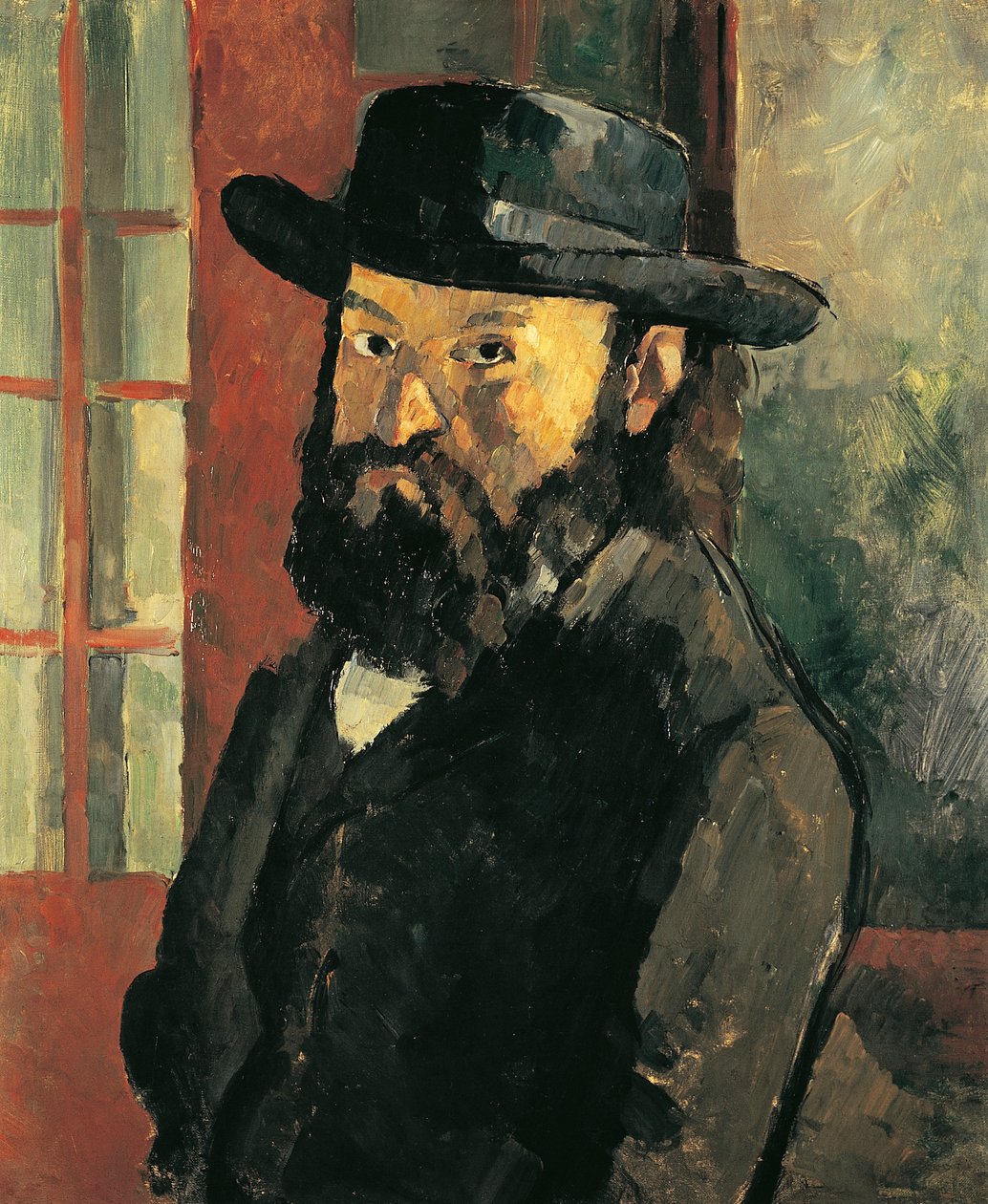 Şapkalı Otoportre by Paul Cézanne