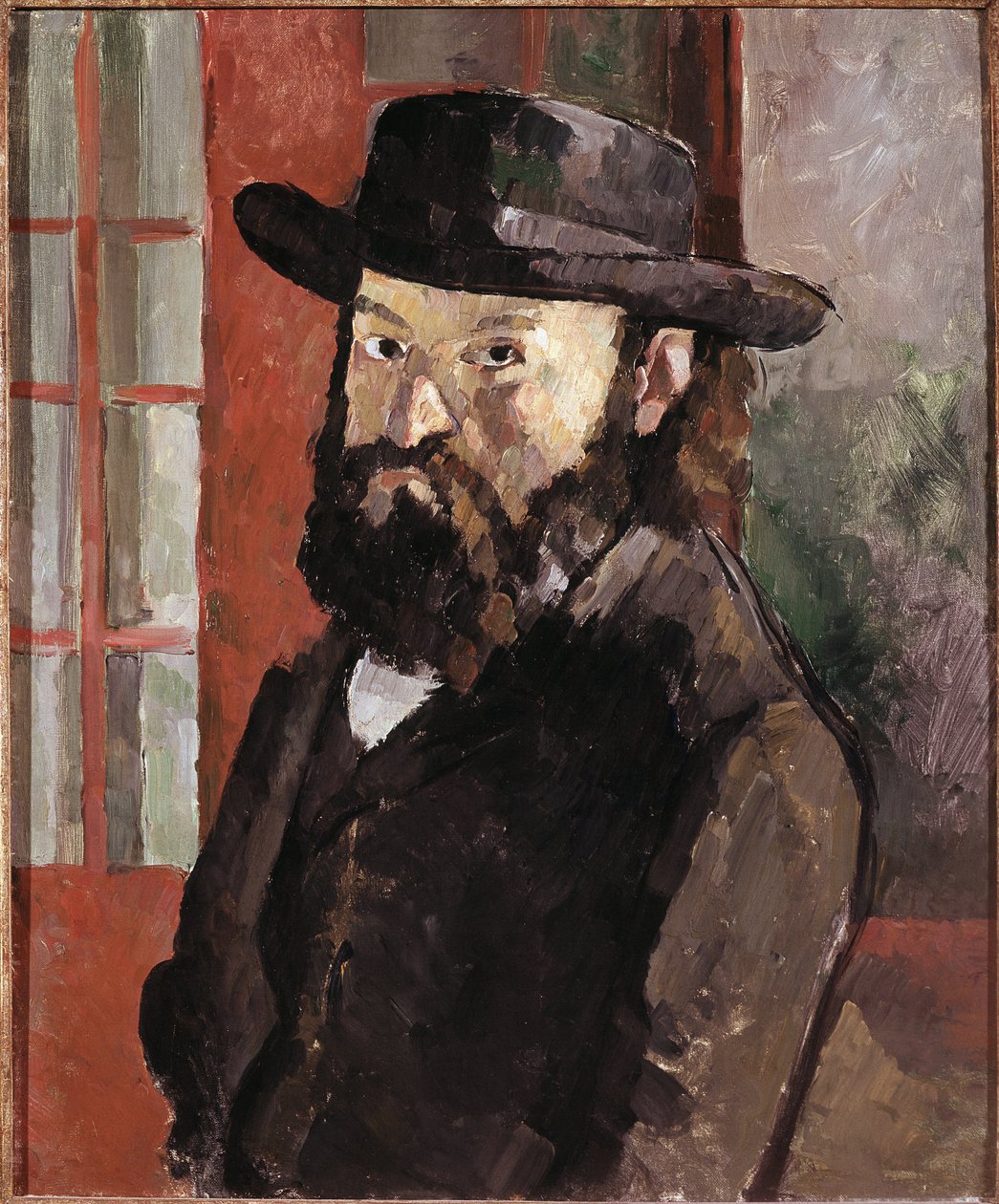 Otoportre, c.1879-82 (tuval üzerine yağlı boya) by Paul Cézanne