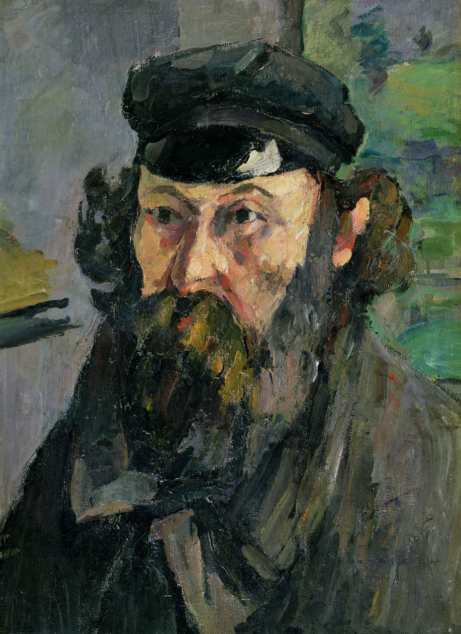 Şapkalı Otoportre by Paul Cézanne