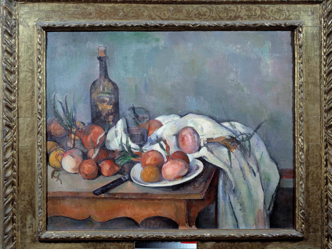Soğanlı Natürmort Tablosu Paul Cezanne (1839-1906) 1895 Güneş. 0.66x0.82 m. Paris, Musee d