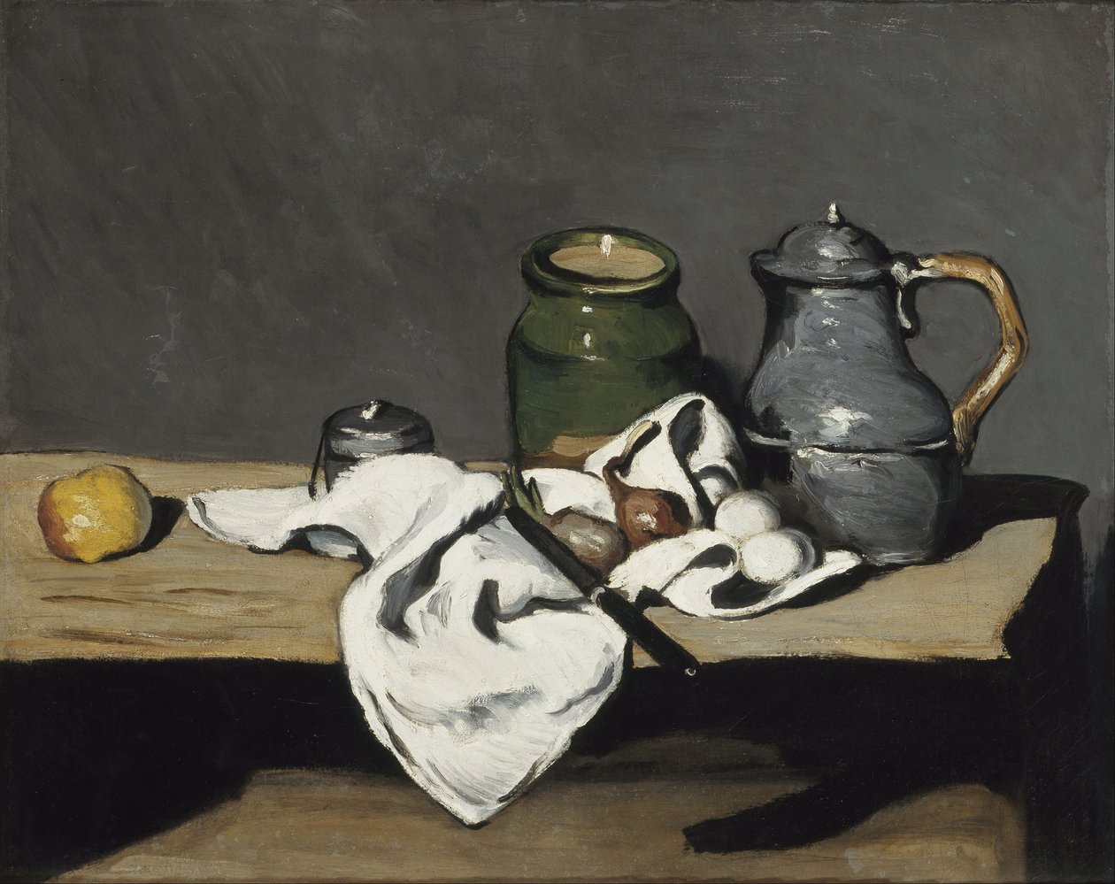 Su ısıtıcısı ile natürmort by Paul Cézanne