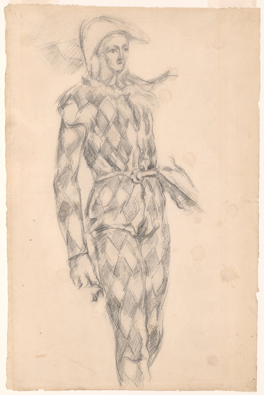 Bir Harlequin Çalışması by Paul Cézanne