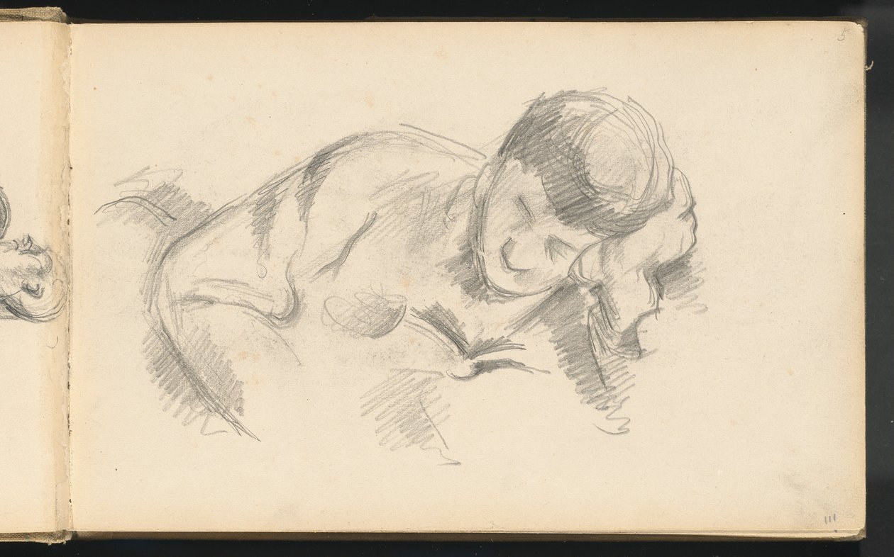 Dirseğine Dayanan Ressamın Oğlu, c. 1887. by Paul Cézanne