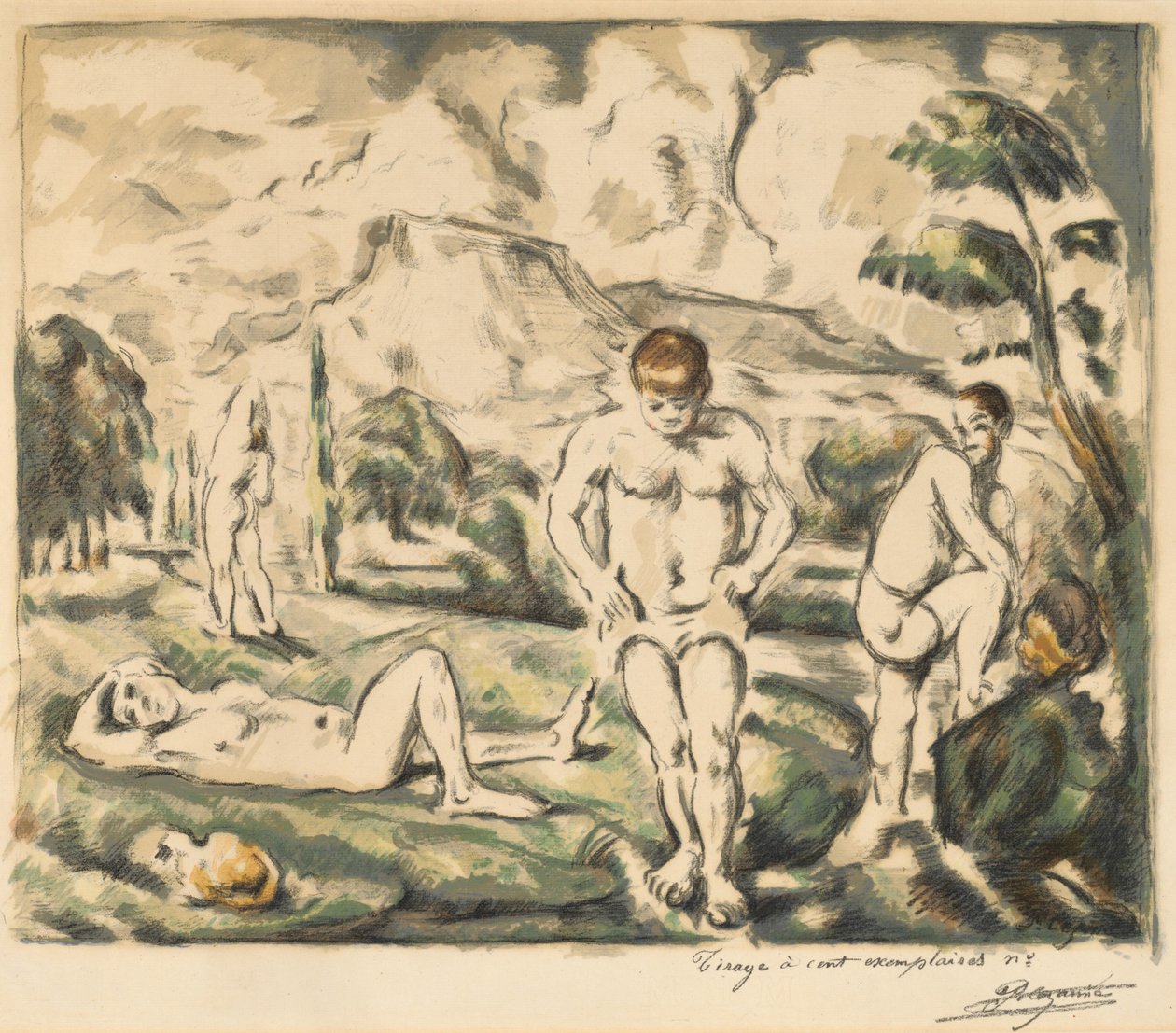 Yıkananlar Büyük Tabak, 1896-1897. by Paul Cézanne