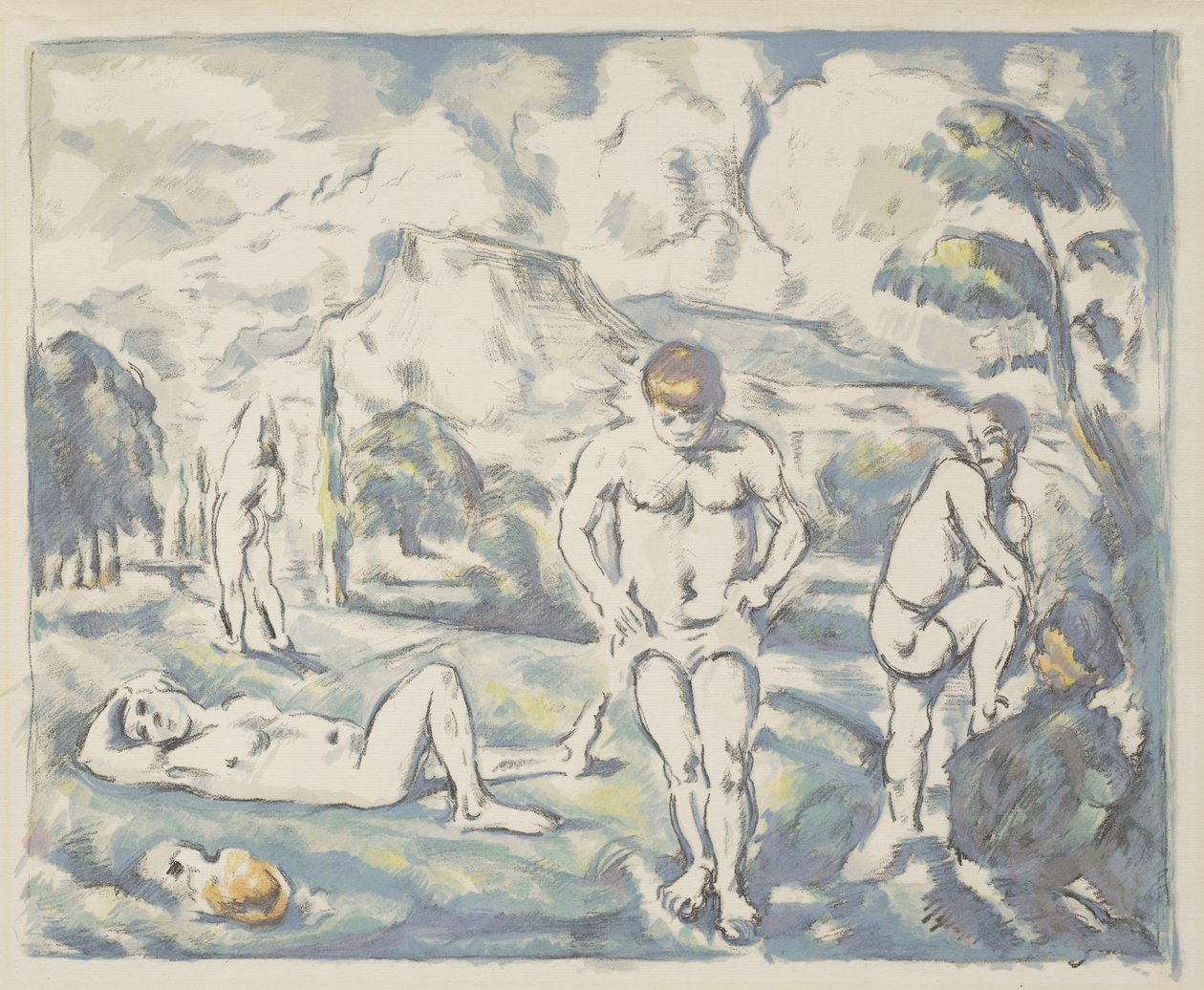 Yıkananlar: Büyük Tabak, 1898 by Paul Cézanne
