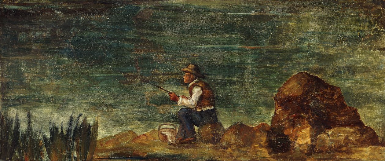 Kayadaki Balıkçı; Kayadaki Balıkçı, 1862-1864 by Paul Cézanne