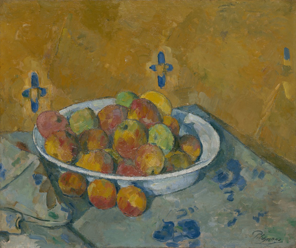 Elma Tabağı, c. 1877. by Paul Cézanne