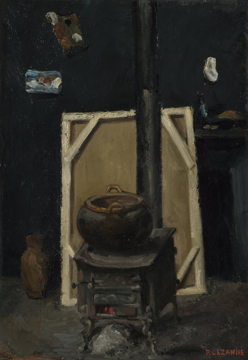 Stüdyodaki Soba, 1865 civarı by Paul Cézanne