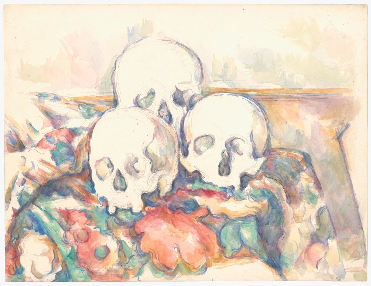 Üç Kafatası by Paul Cézanne