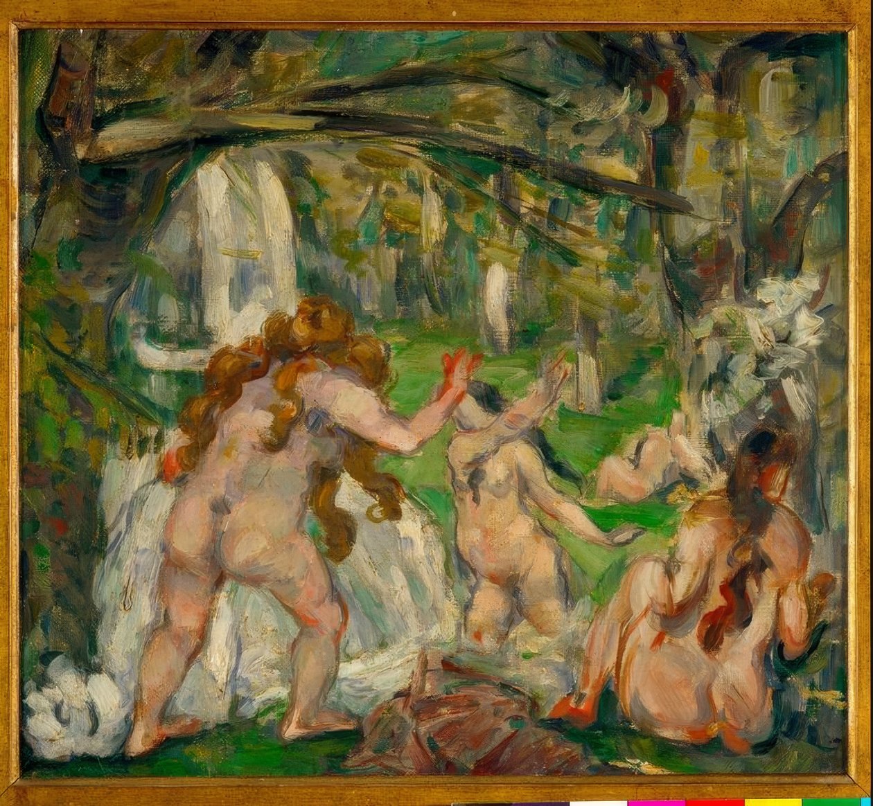 üç yüzücü by Paul Cézanne