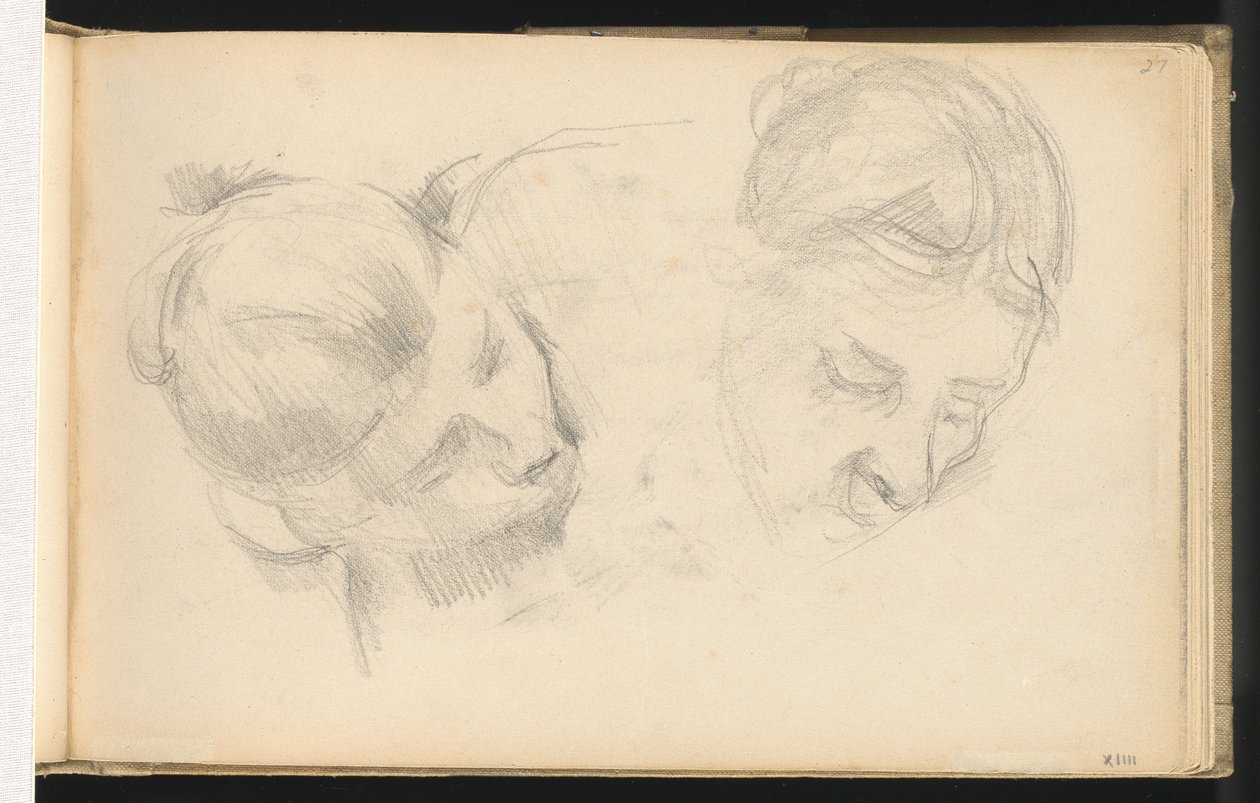 İki Kadın Başı by Paul Cézanne