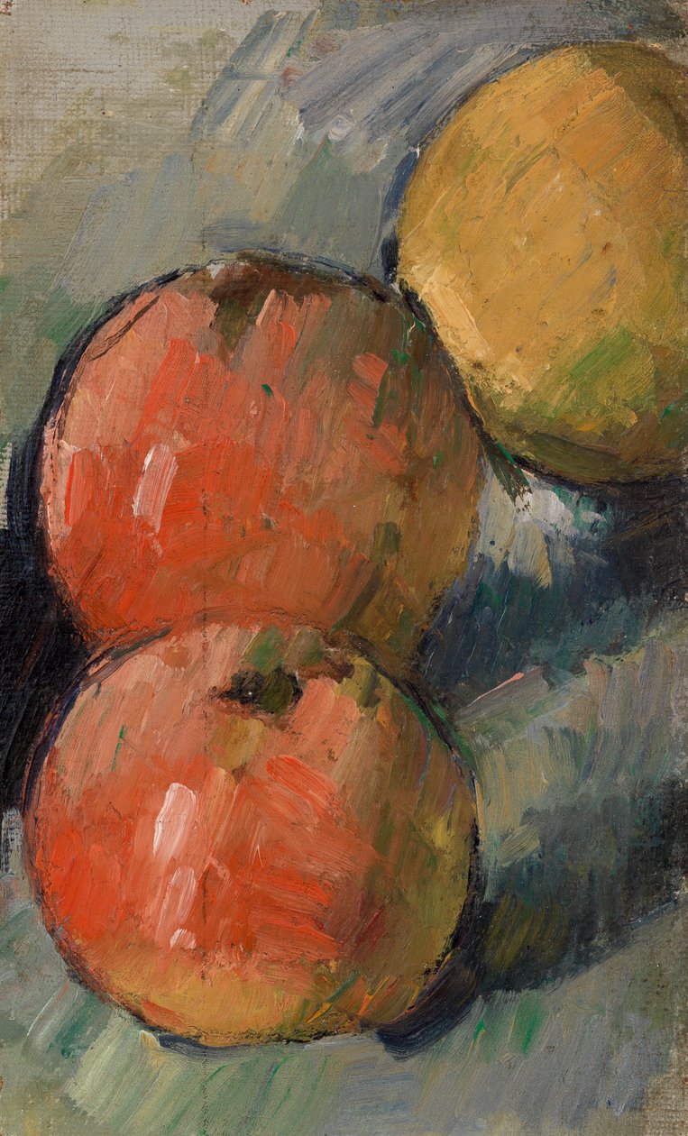 iki buçuk elma by Paul Cézanne