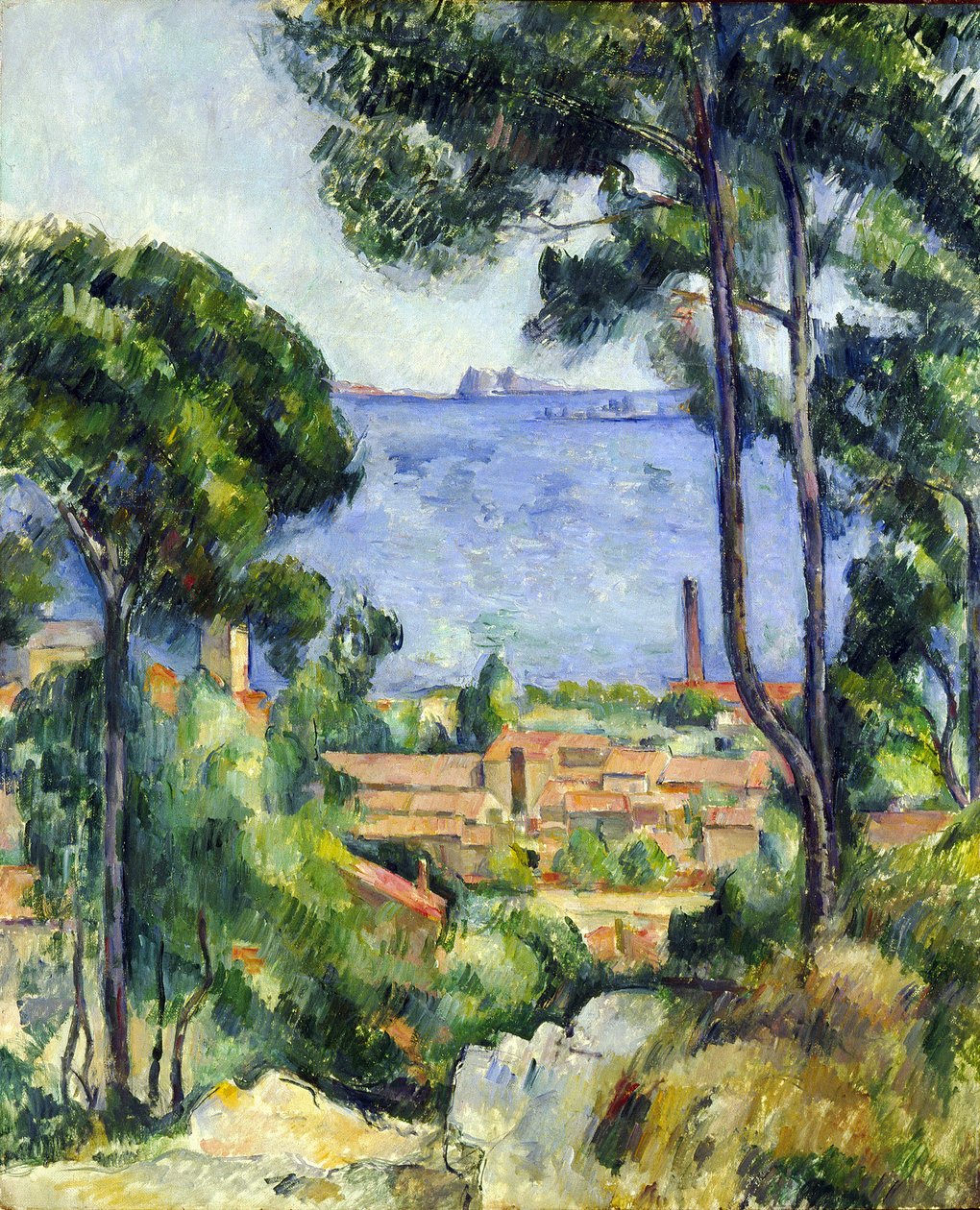 L'Estaque ve Chateau d'If par Cezanne, Paul (1839-1906) manzarası. Tuval üzerine yağlı boya, ebat : 71x57,7 by Paul Cézanne