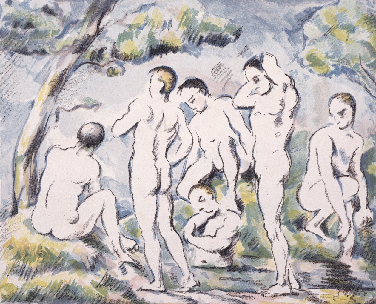 Küçük Yıkananlar by Paul Cézanne, Auguste Clot