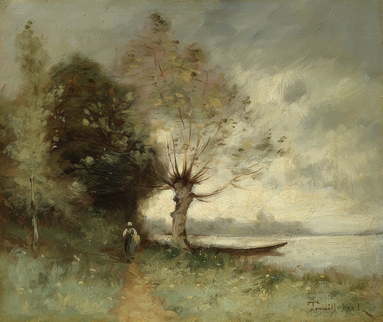 Chouze yakınlarındaki Loire kıyıları. 1893 by Paul Desire Trouillebert