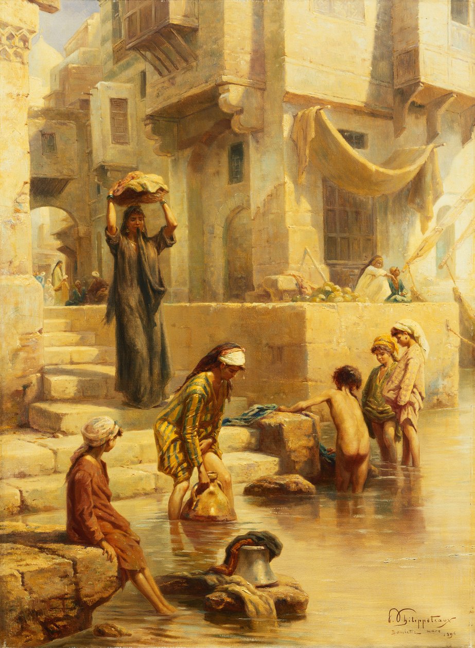 Yıkananlar, 1896 by Paul Dominique Philippoteaux