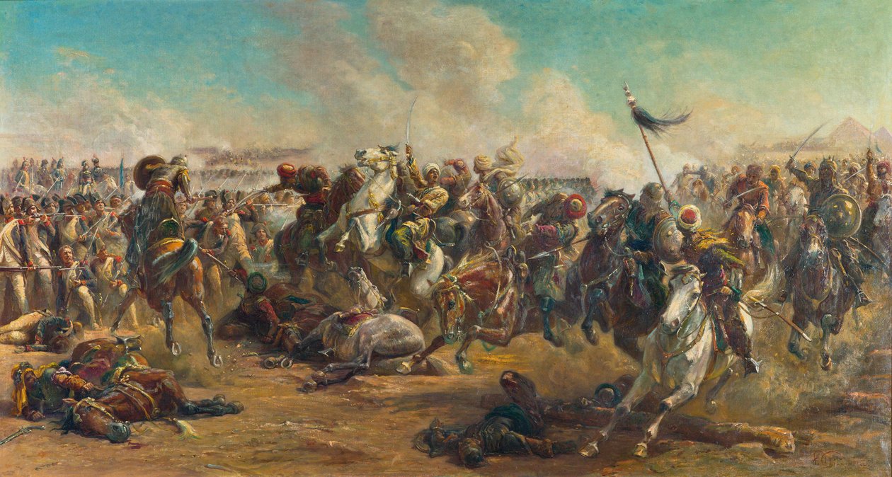 Piramitlerin Savaşı. by Paul Dominique Philippoteaux
