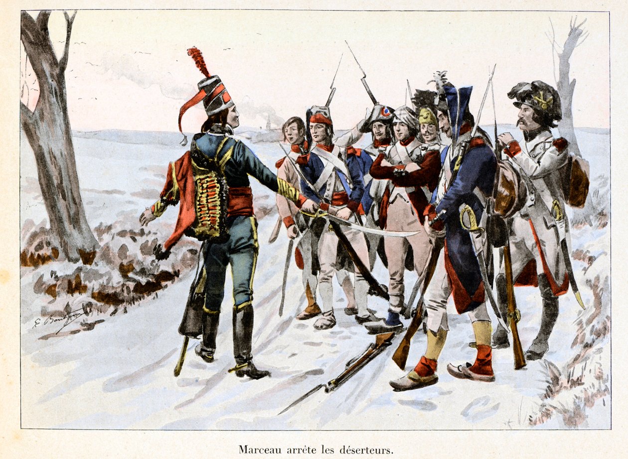 Marceau arrete des çöller: Francois-Severin Desgraviers Marceau (1769-1796) Cumhuriyet ordusunun askerlerini Vendee