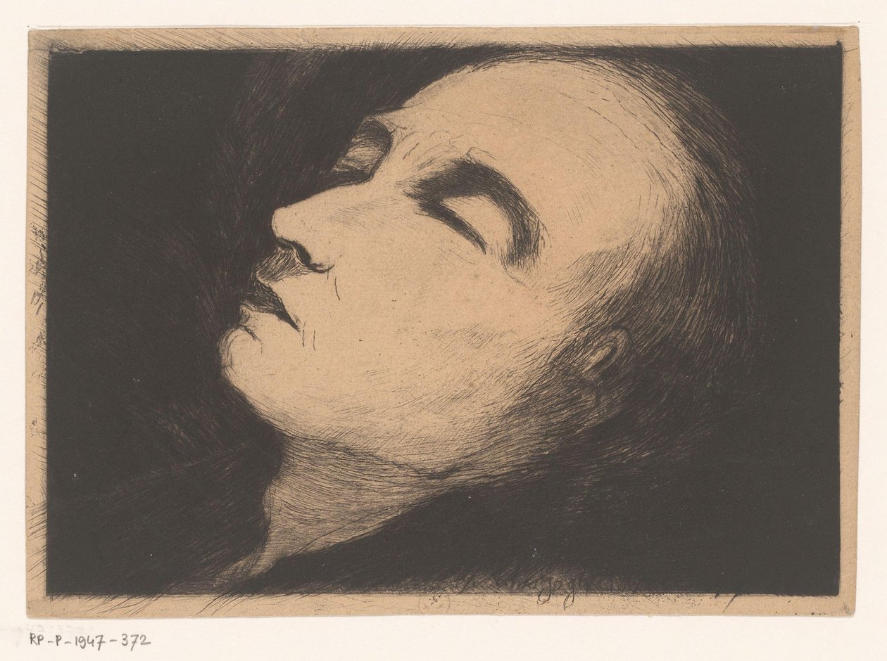 Vincent van Gogh'un ölüm döşeğindeki portresi by Paul Ferdinand Gachet