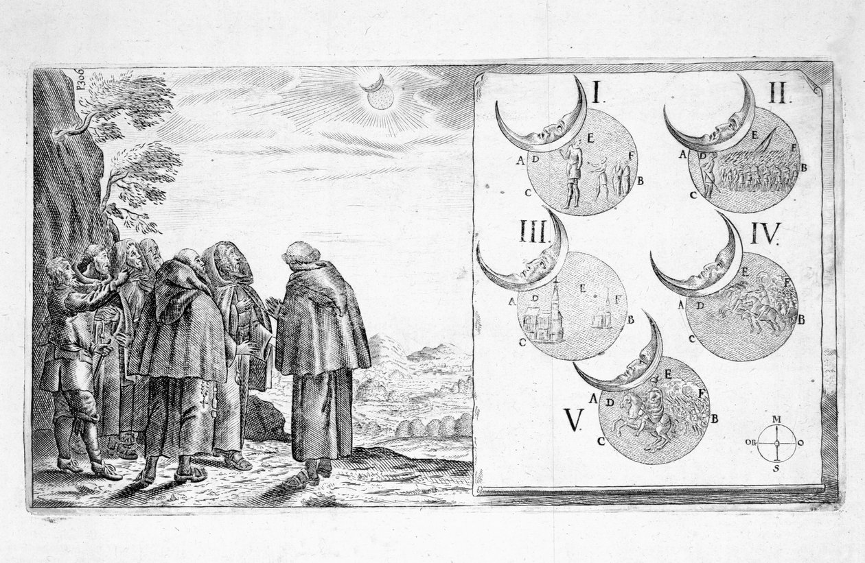 Bir tutulmanın evrelerine göre planlanmış bir askeri saldırı, 17. yüzyıl by Paul Fürst
