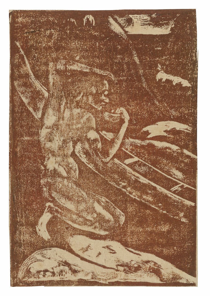 Kanosunun Yanında İçen Bir Balıkçı by Paul Gauguin