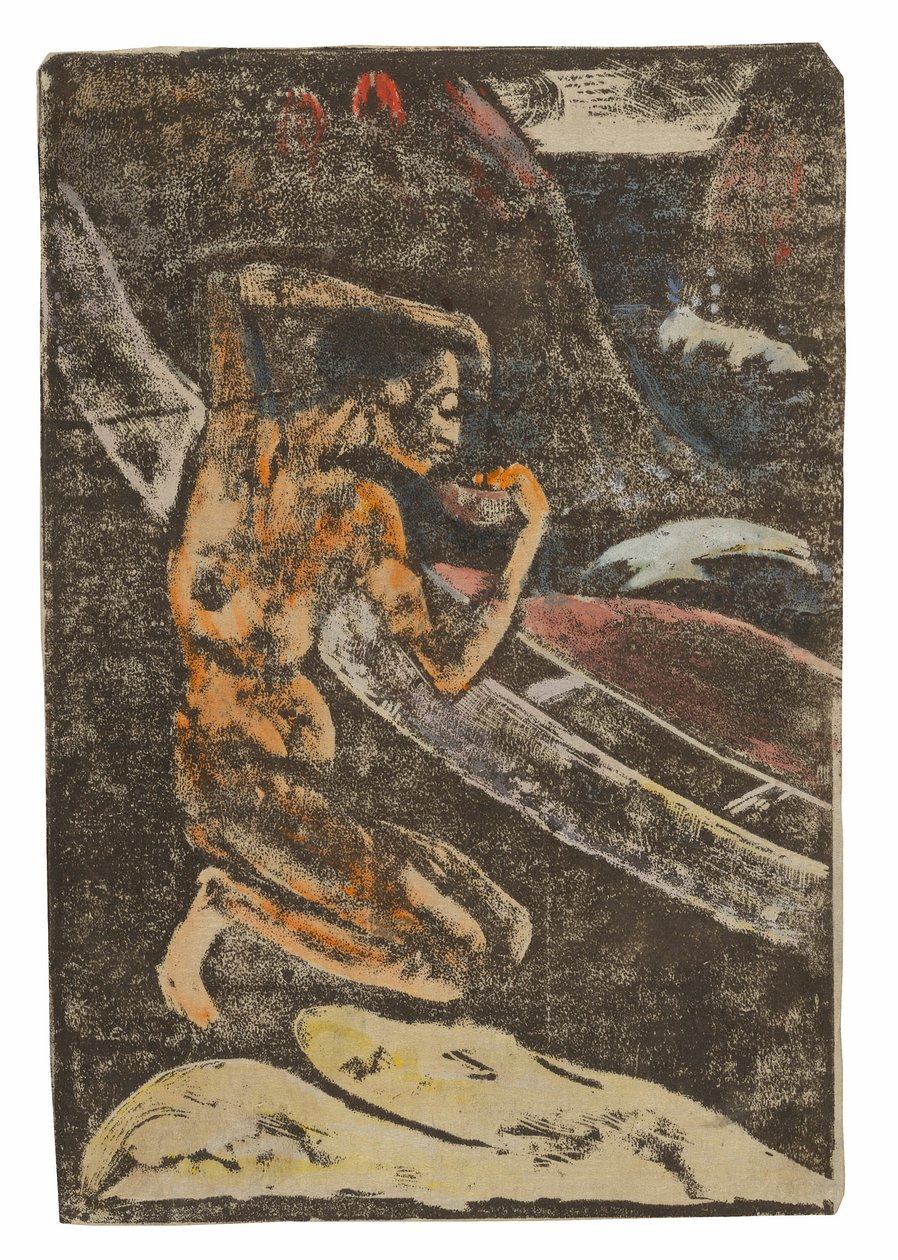 Kanosunun Yanında İçen Bir Balıkçı by Paul Gauguin